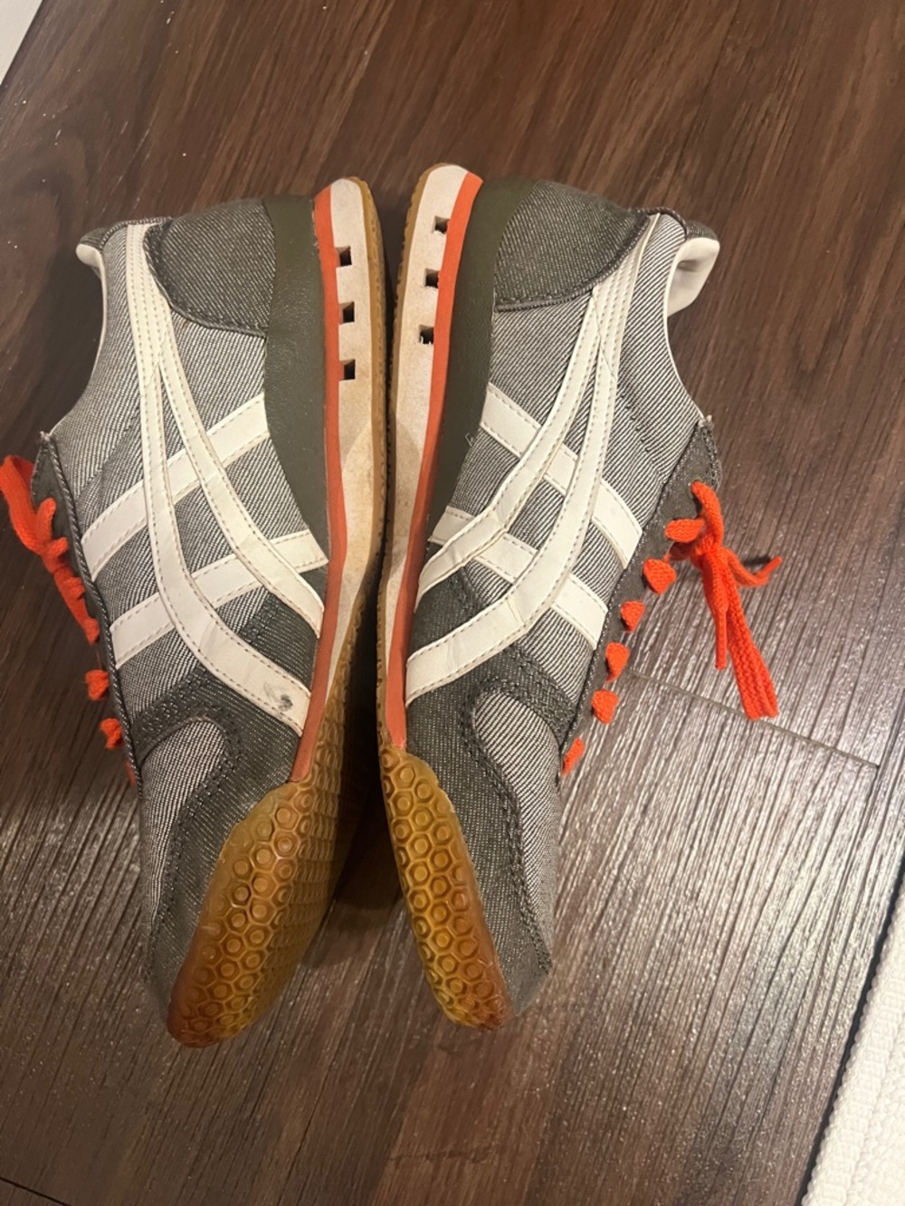 Onitsuka Tiger by Asics Women's Gray and Orange Sneakers - Picture 4 of 7